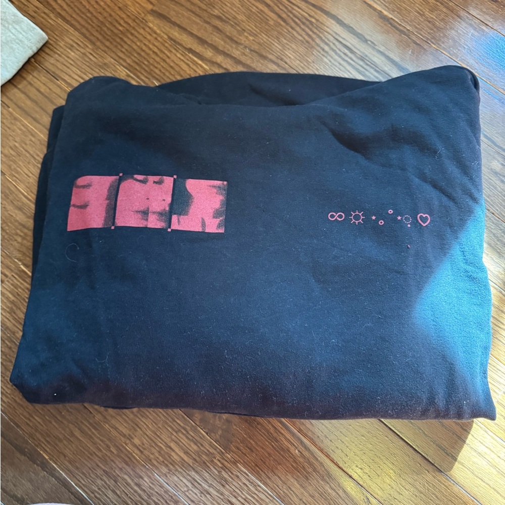 Ariana Grande Black Hoodie with White Logo